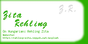 zita rehling business card